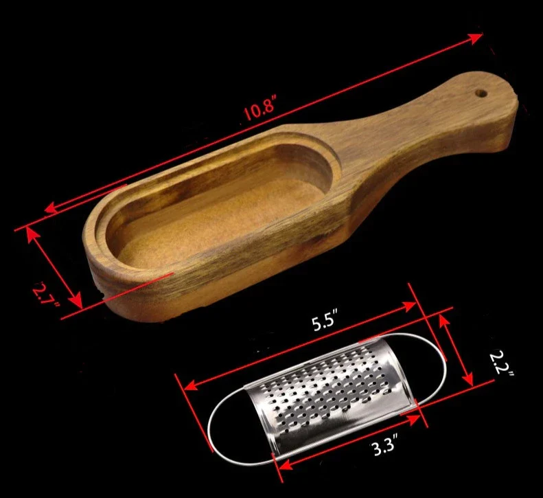 Grater with Removable Acacia Wood Collector - Image 5