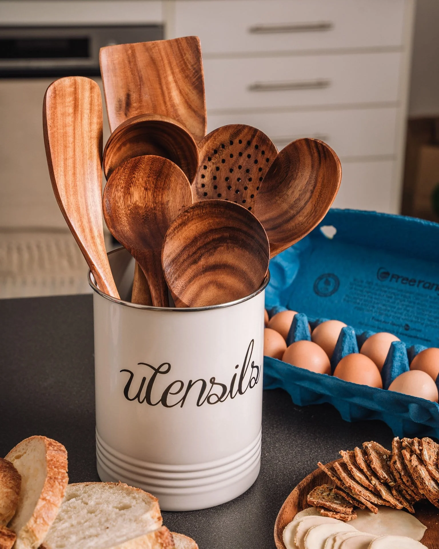 Teak Wooden Utensil Set - Image 4