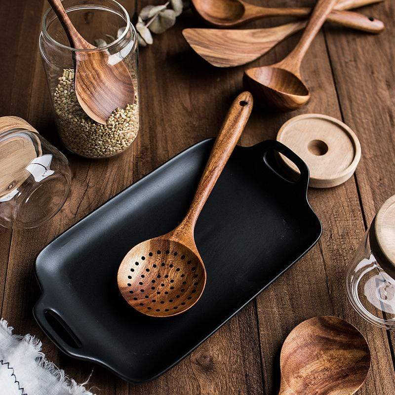 Teak Wooden Utensil Set - Image 8