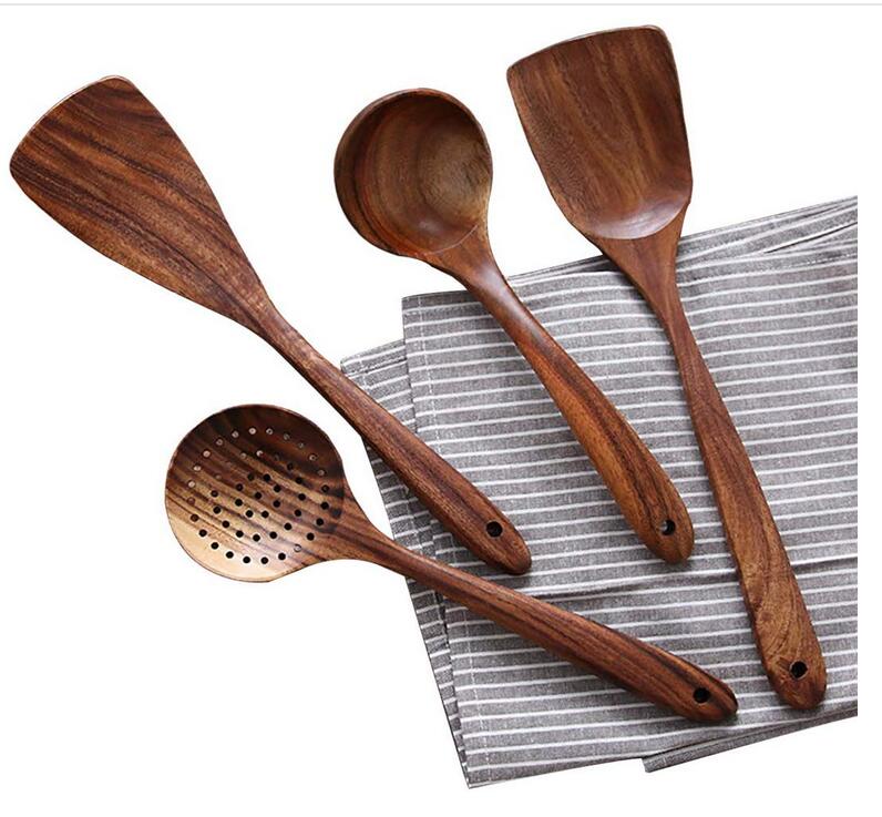 Teak Wooden Utensil Set - Image 9